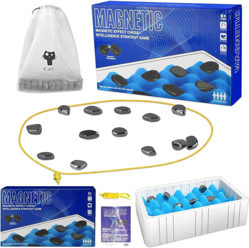 Magnetic Chess Game - Fun Tabletop Game, Magnetic Strategy Game for Kids and Adults with Magnets, Fun Tabletop Multiplayer Magnetic Chess Game, Family Party Game (Rope + Sponge)