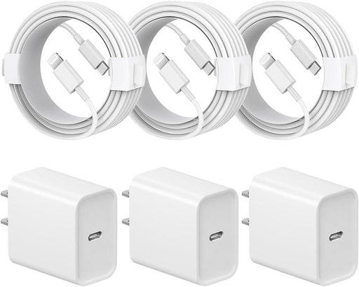 Iphone Fast Charger 3-Pack 20W PD USB C Wall Charger 6FT Fasting Charger Adapter Iphone 14/14 Pro Max/13 Pro/13/12 Mini/12 Pro Max/11 Pro Max/Xs and Ipad