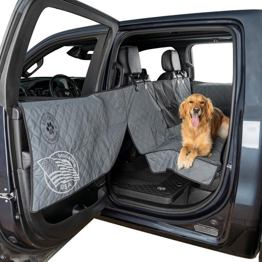 Ruff Liners Large Dog Seat Covers for Trucks, Fits Full-Size Trucks, Large Crew Cab Trucks and Large SUV - Waterproof Dog Hammock with Door Protector - Pet Truck Accessories