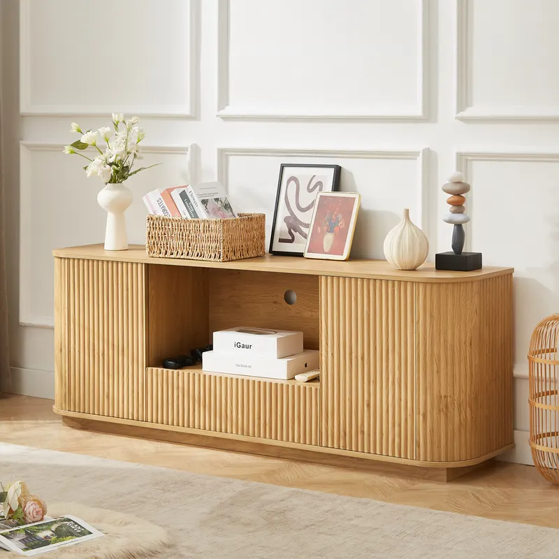64-Inch Wavy TV Stand β Rounded Sideboard β photo 2