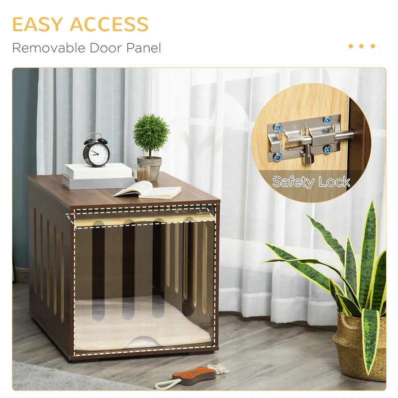 Furniture Style Dog Crate End Table with Removable Door Panel — photo 4