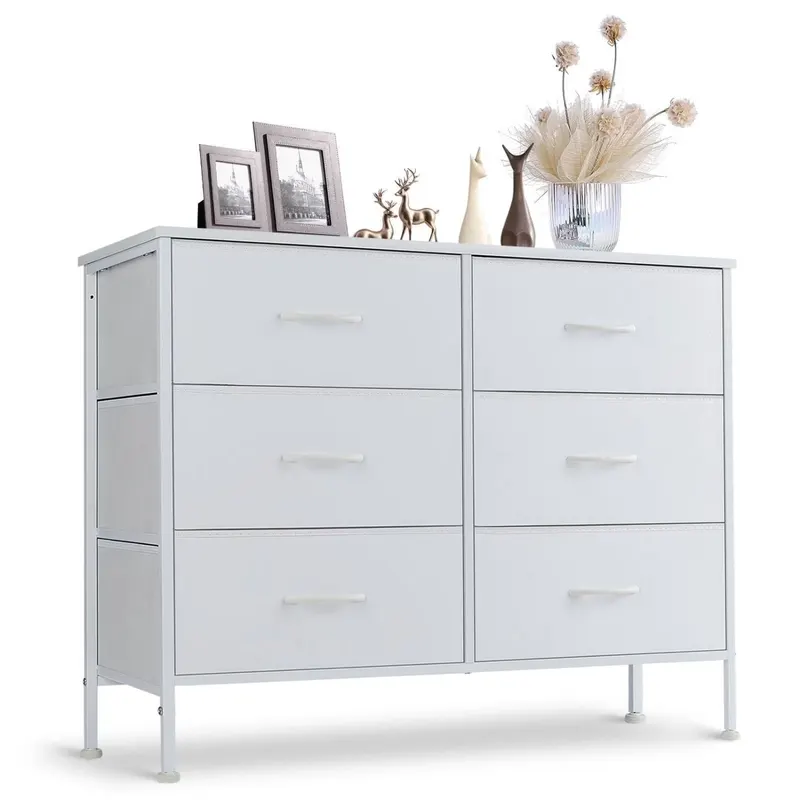 Fabric 6 Drawer Dresser — Bedroom Storage Cabinet — photo 5