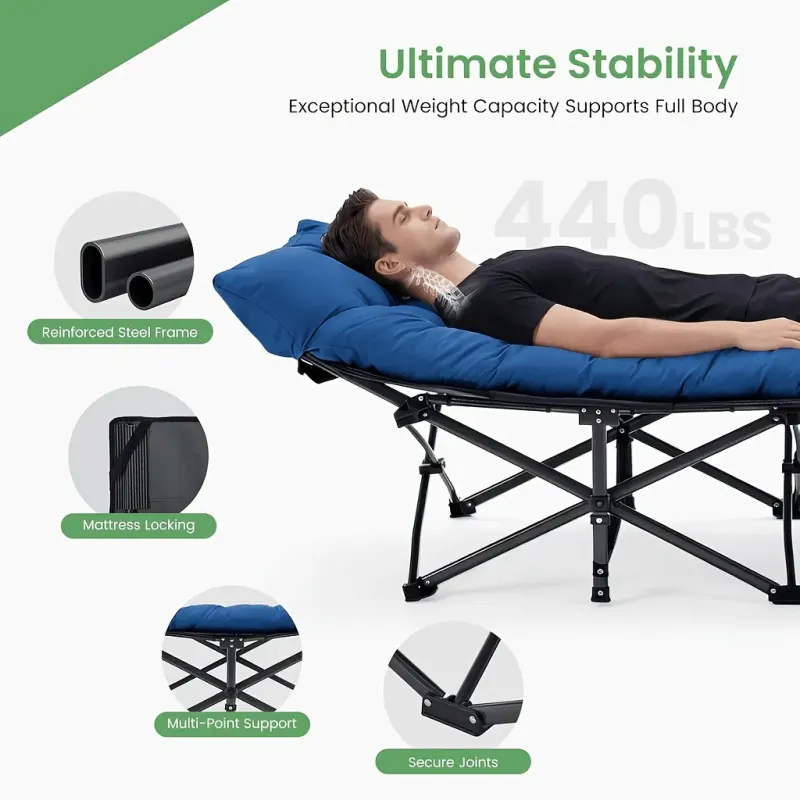 Foldable Camping Bed with Mattress — photo 6