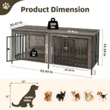 Double Dog Crate Furniture with Divider — photo 8