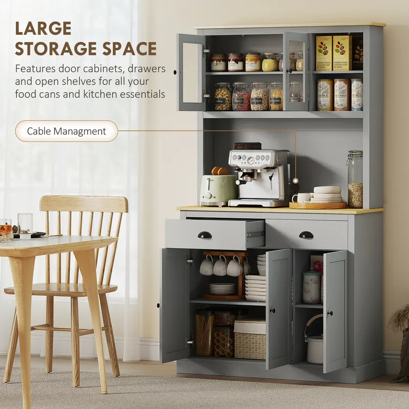 Freestanding Kitchen Cabinet — 71" Tall Pantry Cabinet — photo 5