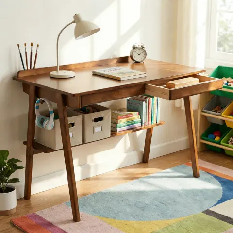 Solid Wood Writing Desk β Home Office Desk for Small Spaces
