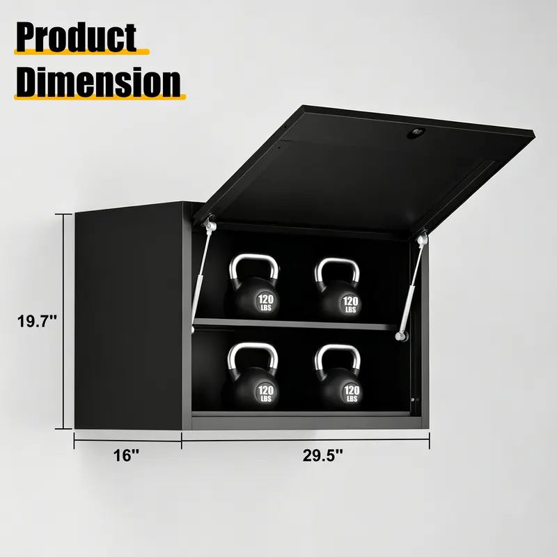 Heavy Duty Metal Wall Mounted Tool Storage Cabinet Steel Metal — photo 4