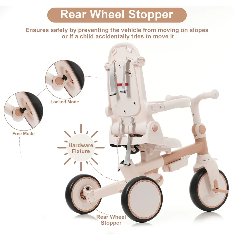 7 in 1 Baby Tricycle — Foldable Toddler Tricycle with Removable — photo 2