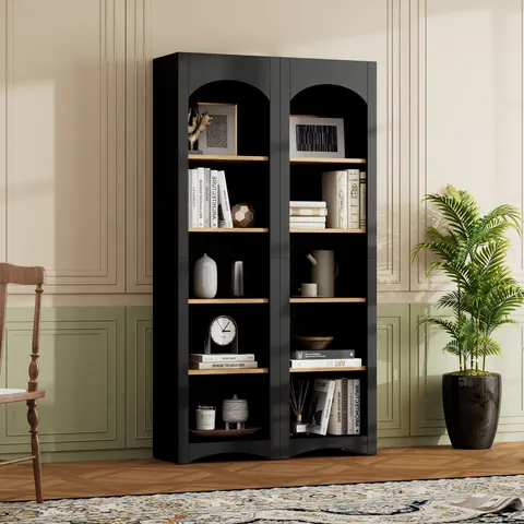 ON-TREND Free Standing 5 Tier Bookshelves