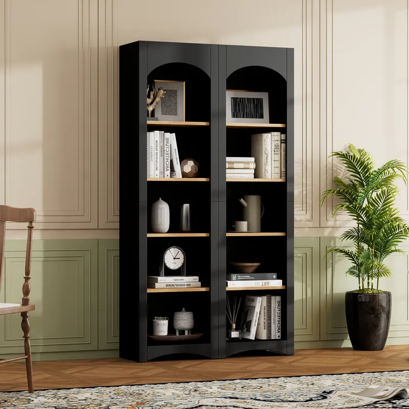 ON-TREND Free Standing 5 Tier Bookshelves