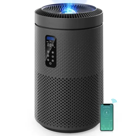 Black Large Room Air Purifier β Smart Wifi