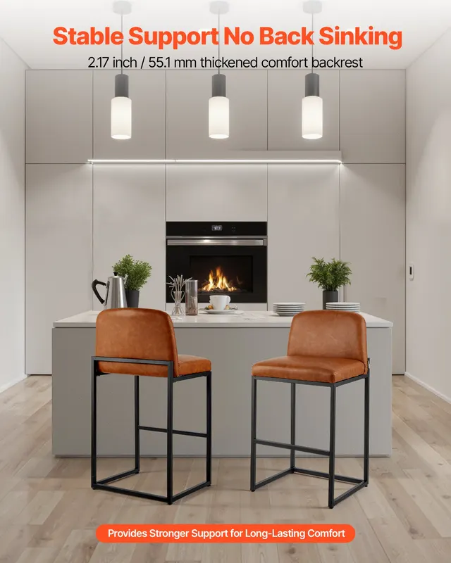 Bar Stool Set of 4 — 27 Inch Counter Height Stools — photo 5