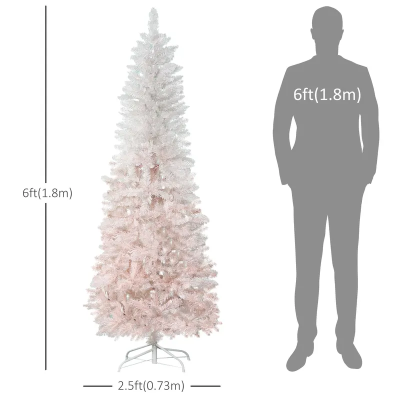 6ft Pencil Artificial Christmas Tree with Pine Realistic — photo 5