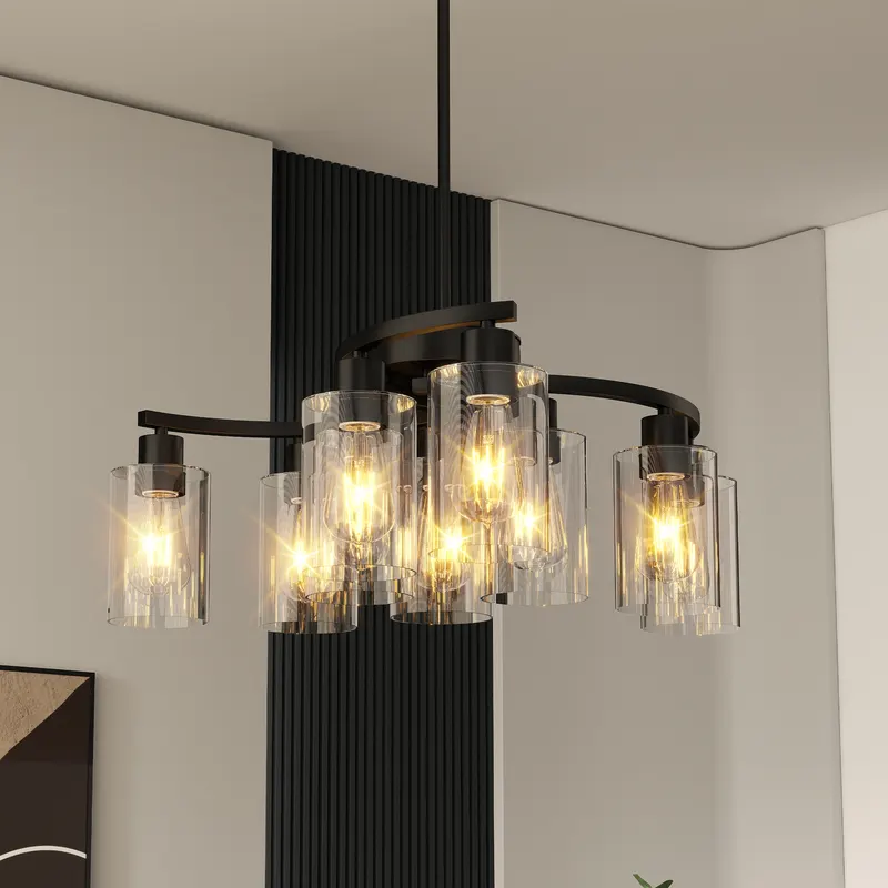 9-Light Black Modern Chandeliers for Dining Room β photo 6