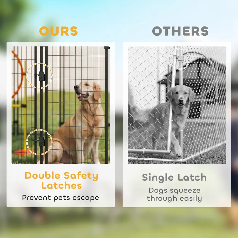 Outdoor Dog Kennel — Dog Kennel Outside Run with 360° Rotating — photo 3