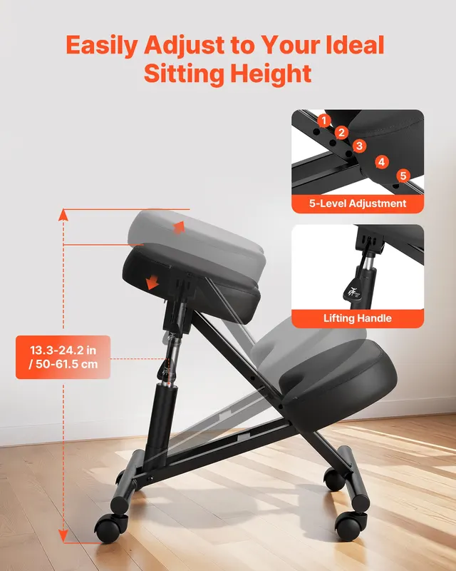 Ergonomic Kneeling Chair with Wheels β photo 3