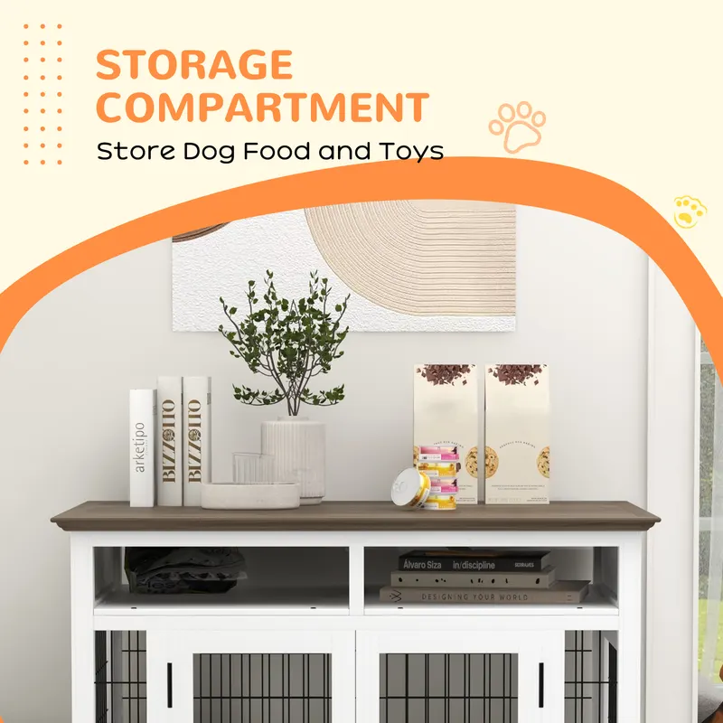 Dog Kennel Furniture Side End Table with Storage — photo 6