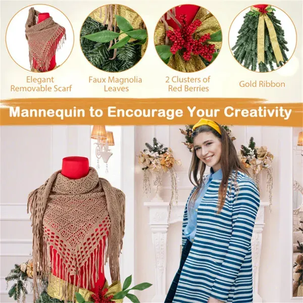 5 FT Pre-lit Mannequin Artificial Christmas Tree Dress Form — photo 3