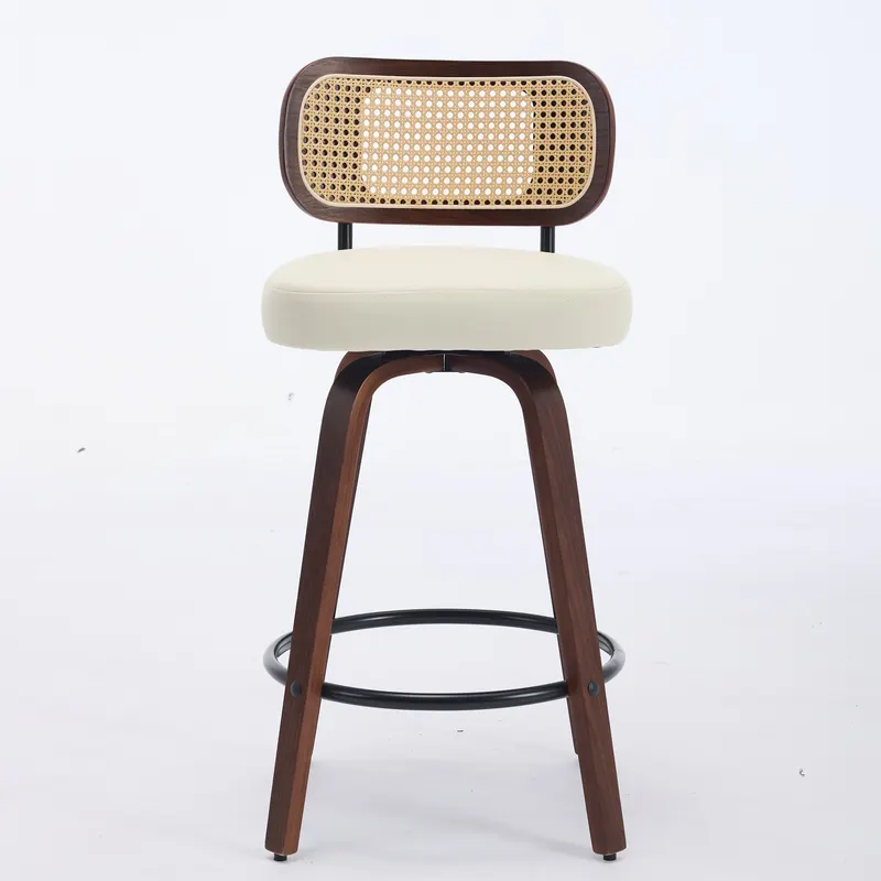 Set of 3 Counter Height Bar Stools 26 Inch Rattan Counter Height β photo 5