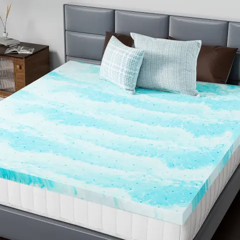 2-3 Inch Gel Memory Foam Mattress Topper Full Size Cooling