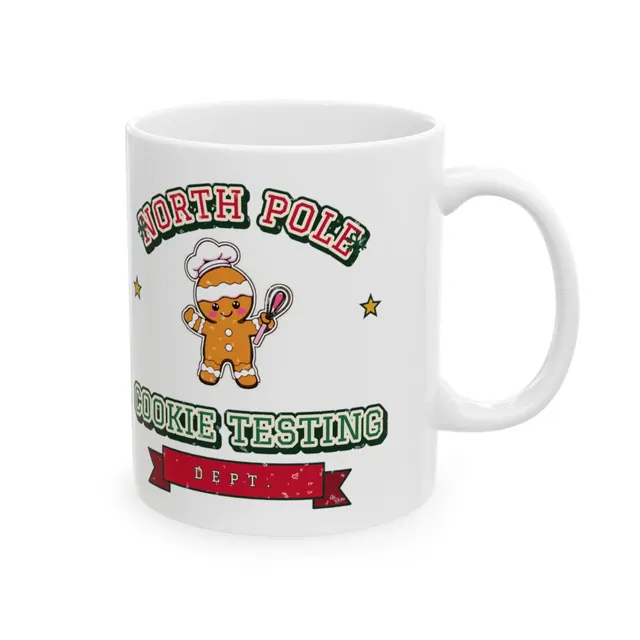 North Pole Cookie Testing Dept. Mug