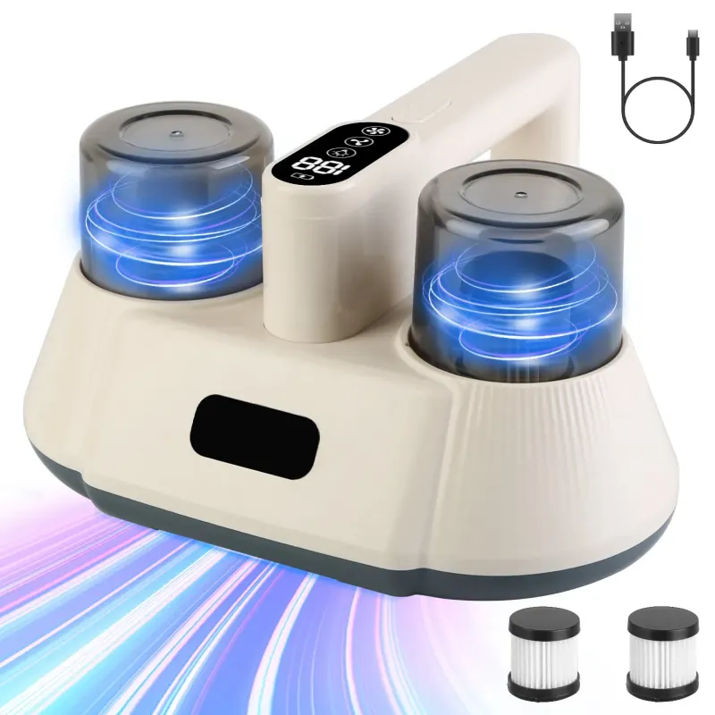 15000PA Double-cup Bed Vacuum Cleaner with UV-C Light Cordless — photo 6