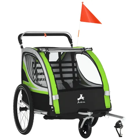 3-in-1 Bike Trailer for Kids — Running Stroller with 2 Seats