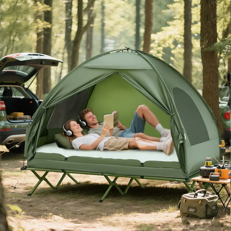 2-Person Tent Cot β 4-in-1 Elevated Camping Bed Combo with Air β photo 5
