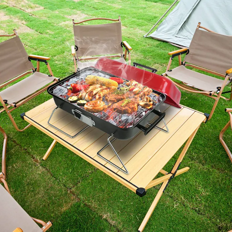 Portable Charcoal Grill Outdoor Tabletop Grill Small Barbecue β photo 7