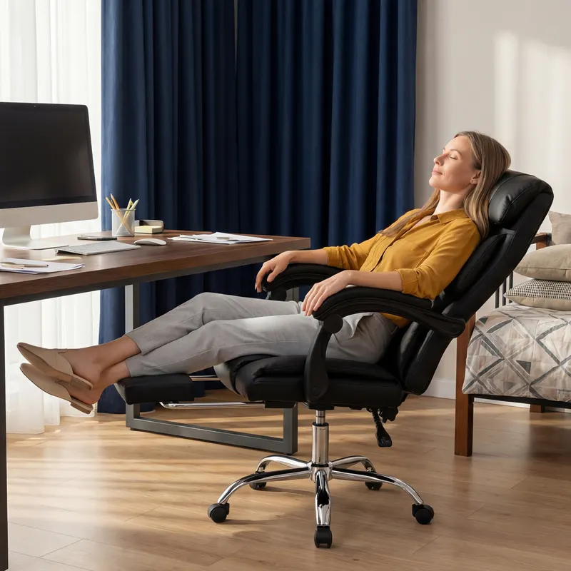 Office Chair Adjustable Height Executive Desk Chair with Foot β photo 8