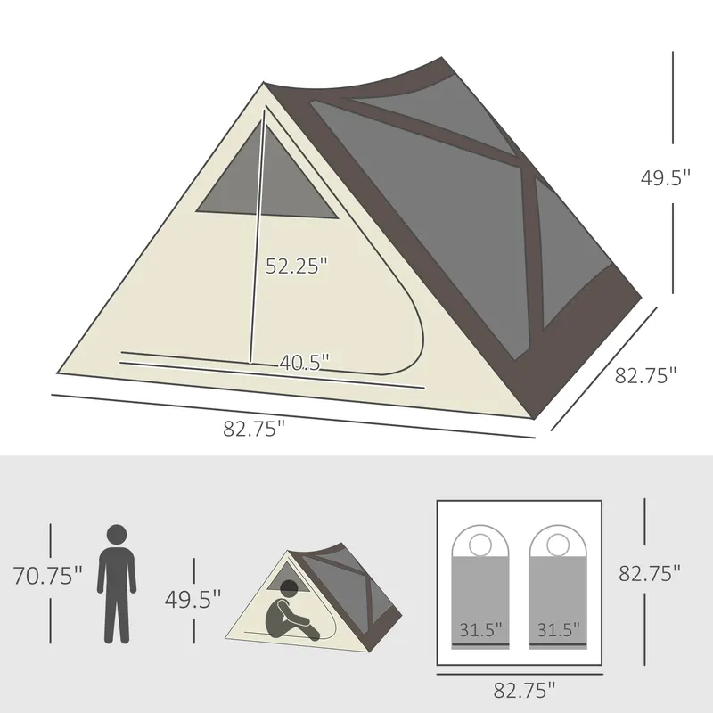 2-3 People Pop Up Camping Tent Waterproof Automatic Instant Tent — photo 6