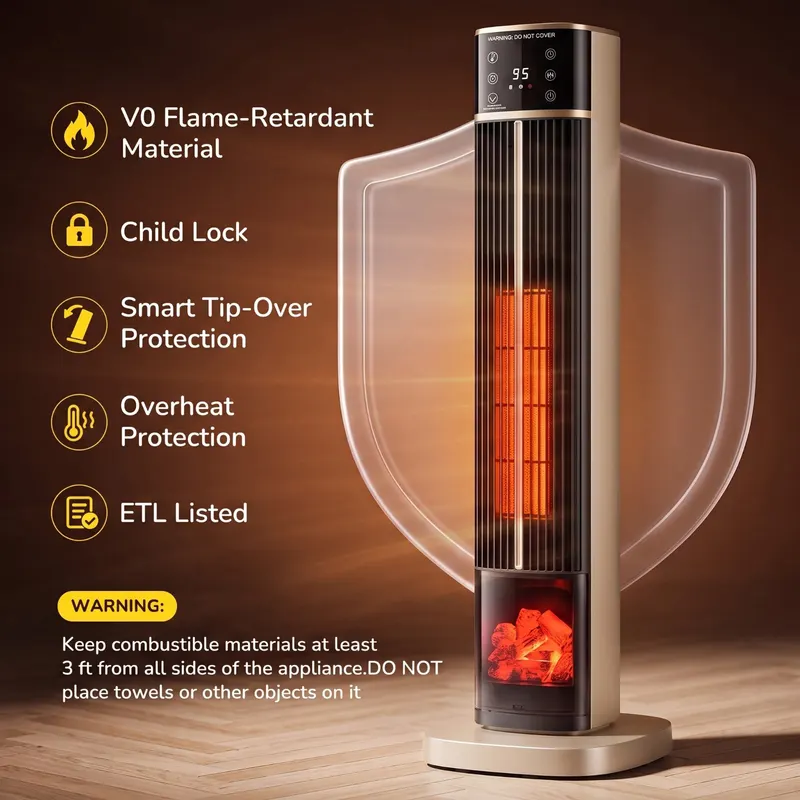 Space Heater — Ceramic Tower Electric Heater for Indoor Use — photo 8