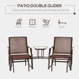Outdoor Glider Chairs with Coffee Table — photo 6