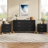 2 Drawer Nightstand — Premium Wood Storage with Elegant Fluted — photo 4