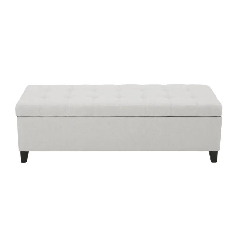 Upholstered Storage Ottoman Bench — photo 4