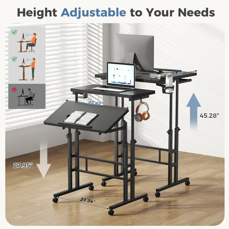 Separate-top Rotating Standing Desk β photo 6