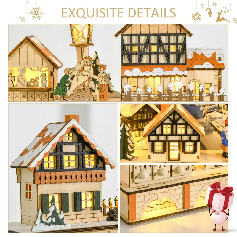 Christmas Advent Calendar — Light Up Table Xmas Wooden Store — photo 3