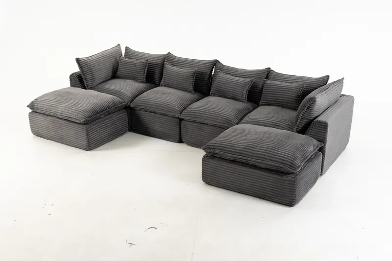 129.8" Width Cloud Couch Oversized Modular Sectional Sofa True — photo 2