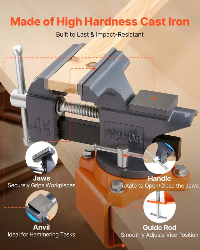 Bench Vise — 4.5 Inch — photo 4