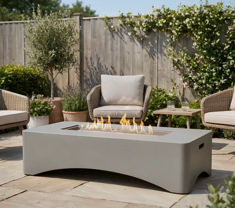 56 Propane Fire Pit Table Rectangular Outdoor Gas Fire Pit 50000