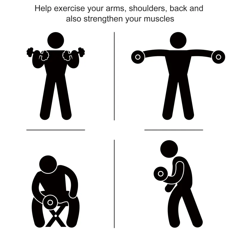 40lbs Rubber Hex Dumbbells Weight Dumbbell Hand Weight Barbell β photo 4