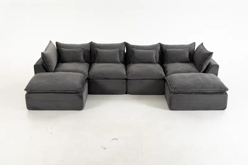 129.8" Width Cloud Couch Oversized Modular Sectional Sofa True — photo 8