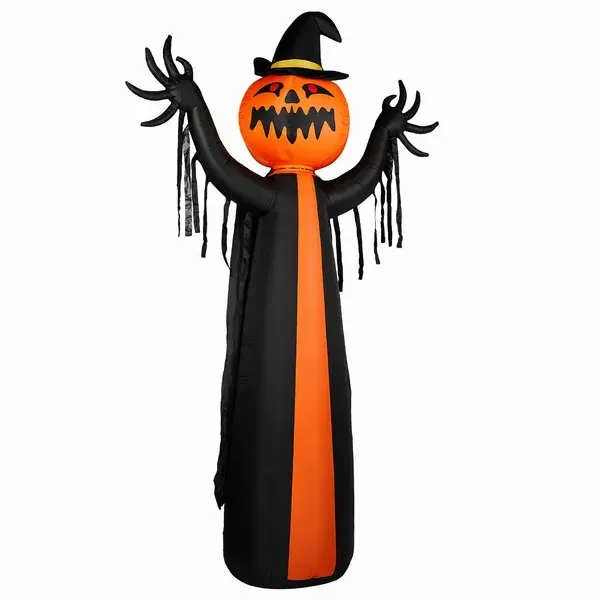 10ft Inflatable Halloween Decor with Rotatable Head Pumpkin β photo 2