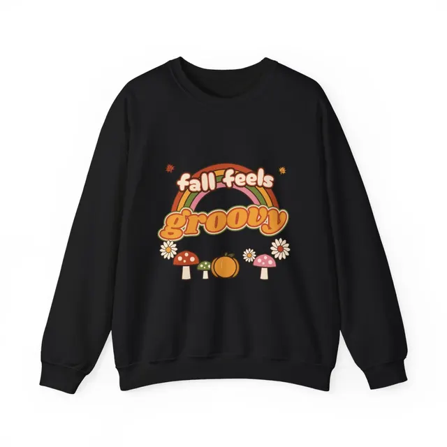 Fall Feels Groovy Crewneck Sweatshirt