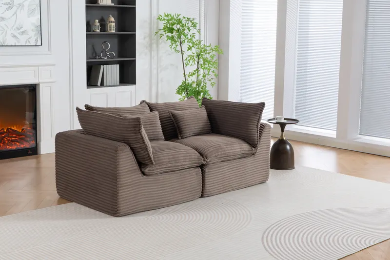 74.8" Width Cloud Couch Oversized Modular Sectional Sofa True β photo 7