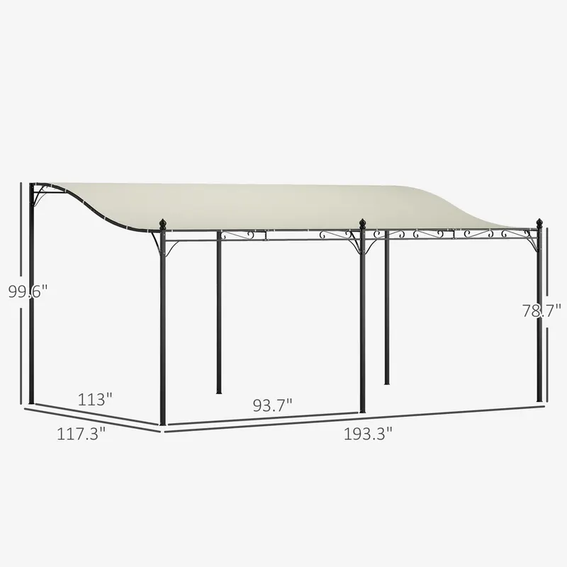 Wall-mounted Outdoor Pergola Canopy — photo 7