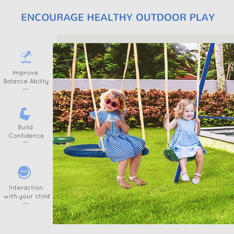 Swing Set for Backyard — 5 in 1 Outdoor Playset for Kids — photo 6