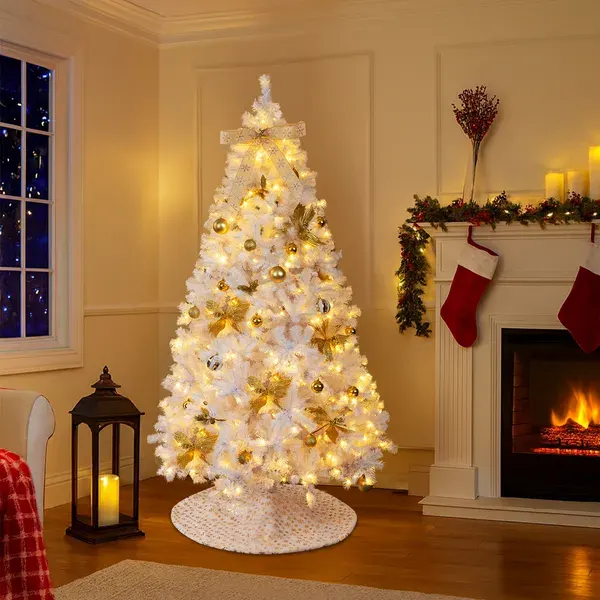 7.5 FT Artificial Christmas Tree with DIY 400 Warm White LED — photo 4