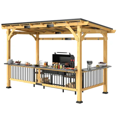 Wooden BBQ Grill Gazebo β Outdoor Hardtop Grill Gazebo