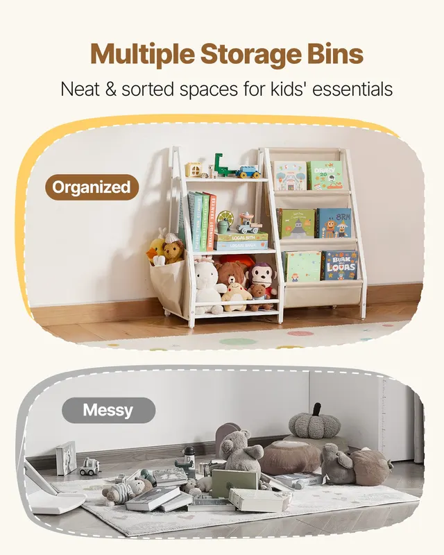 3-Tier Kids Bookshelf — Toy Storage Organizer for Toddler — photo 5